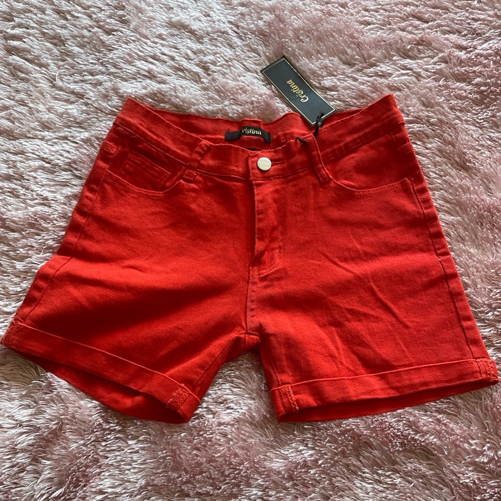 TANGERINE CRISTINA DENIM SHORTS 🧡